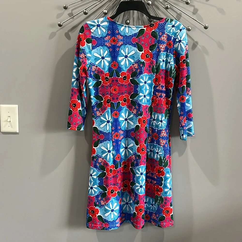 Kaeli Smith Floral Pattern Shift Dress Size Small Excellent Pre-Owned Condition - Picture 2 of 5